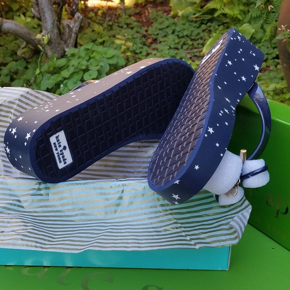 kate spade Rhett Platform Night Sky Flip Flop Sz10 - Picture 5 of 8